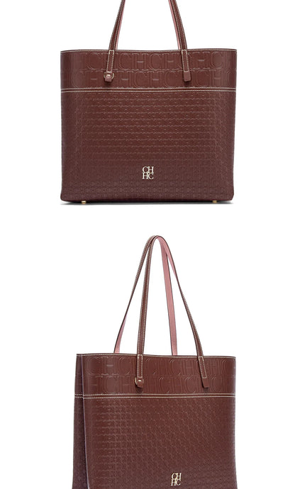 Fashionable Classic Retro Solid Color Women's Bag Large Capacity PVC Material Women's New Single Shoulder Handbag