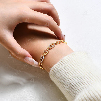 D VVS1 Color Moissanite Diamond Bracelet for Women Men 925 Sterling Silver Adjustable chain Sparkling Hand Fine Jewelry