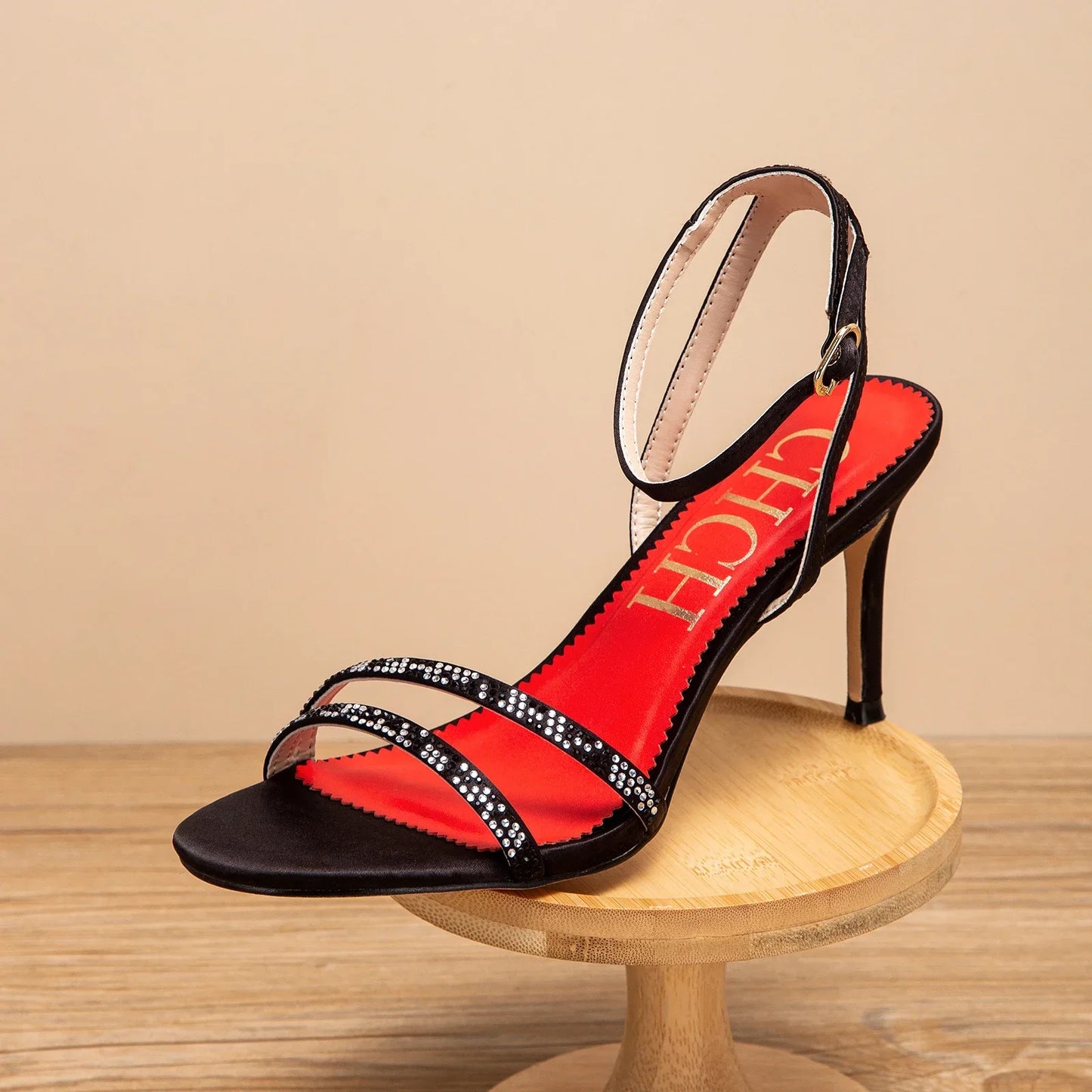 Women's High Heels Simple with Diamond Design Fine Workmanship Versatile Women's Sandals