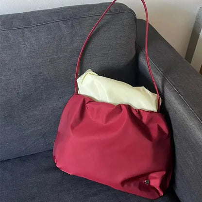 Women Bags 2025 New Nylon Korean Fashion Spring Cloud Shaped Shoulder Bag Handbag High-Capacity