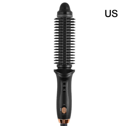 Auto Rotating Curling Iron Wand - 2-in-1 Hair Curler & Straightener, Adjustable Temperature, Travel Friendly