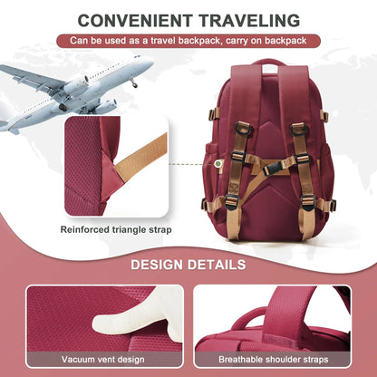 Travel Backpack Cabin Bag 40x26x18 Wizzair Carry-Ons, Aeroplane Men Women 15.6 inch Laptop Backpack, Waterproof Casual Bussiness