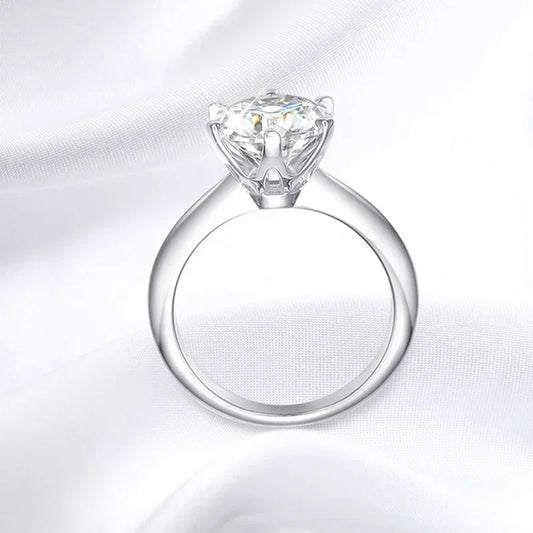 Smyoue Certified 1-5CT Moissanite Ring VVS1 Lab Diamond Solitaire Ring for Women Engagement Promise Wedding Band Jewelry Fine