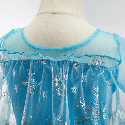 Children Anna Elsa Dress Girls Princess Cosplay Costume Kids Snow Queen Sequined Elegant Dress Girl Christmas Carnival Clothes