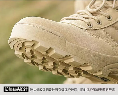 2026 New Winter Combat Boots Outdoor Wear-Resistant Hiking Men and Women Tactical Training Botas High Top Desert Shoes