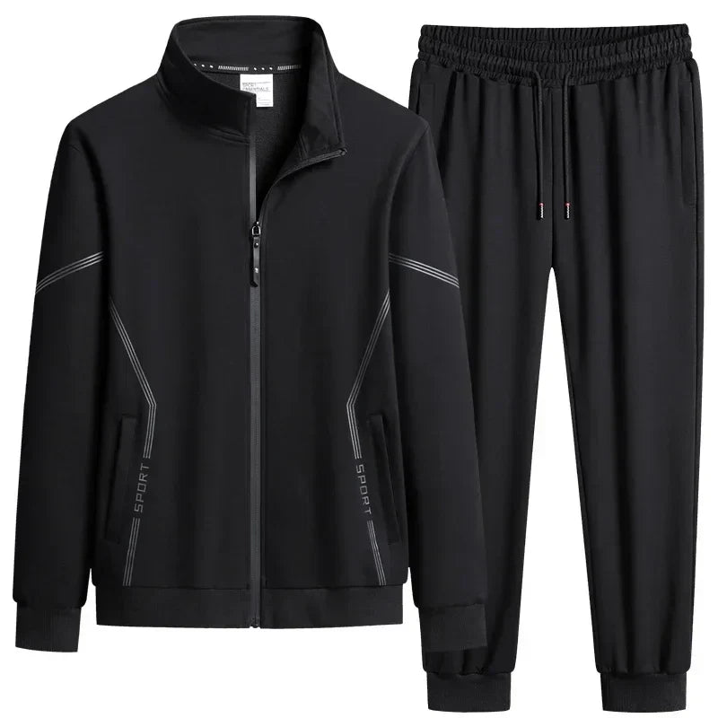 Unisex Jogging Suit MEN Plus Size 6XL 7XL 8XL Men's Tracksuit Suit New Arrive Tracksuit Mens Casual Solid Solor Sweatpant Set