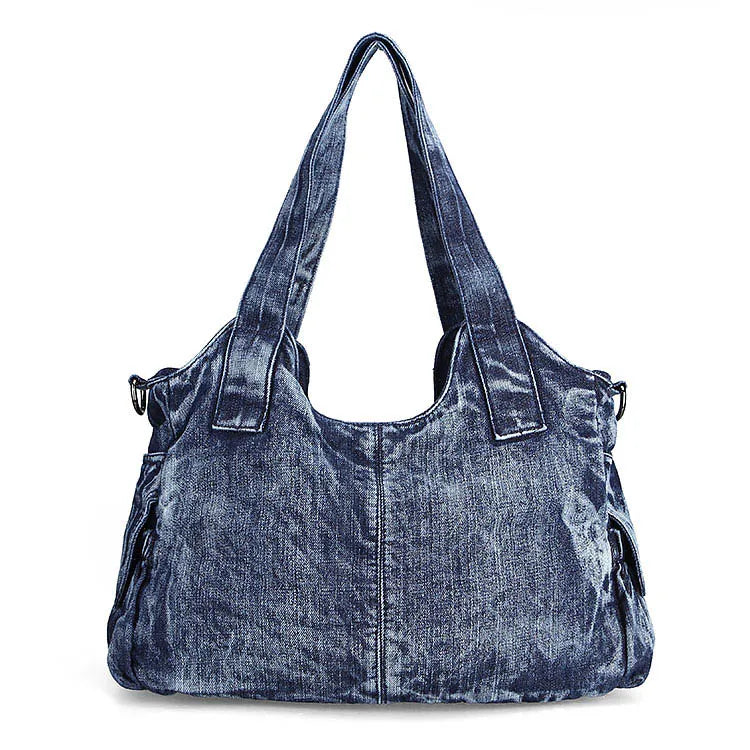Women's Denim Bag Y2K Vintage Blue Jean Purse and Handbags Crossbody Shoulder Wallet Large Capacity