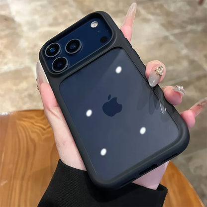 Advanced Silicone Soft Edge Transparent Hard Back Panel Case For iPhone 17 17 Pro 17 Pro Max Shockproof Phone Case Cover Gift