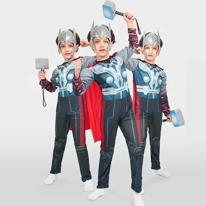 Cosplay Muscle Costume Shield Halloween Costume for Kids Boys Superhero Kids Captain America Costume Captain America