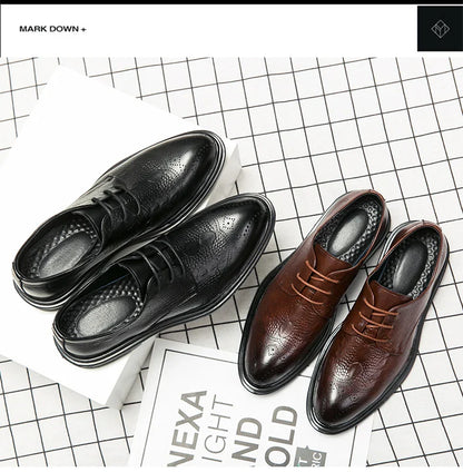 Luxury Men Brogue Dress Shoes Men Suit Casual Shoes Formal Business Leather Shoes Men Brown Wedding Italian Banquet Shoe Size 46