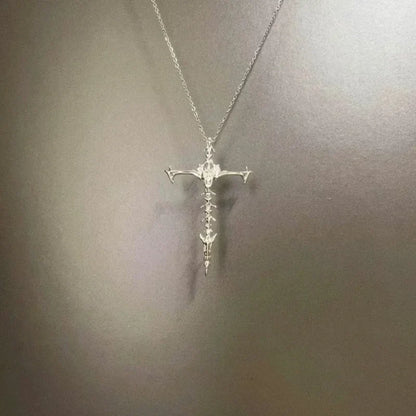 2025 Gothic Punk Cross Pendant Necklace For Women Men Vintage Unisex Silver Hip-Hop Chain Fashion Accessories