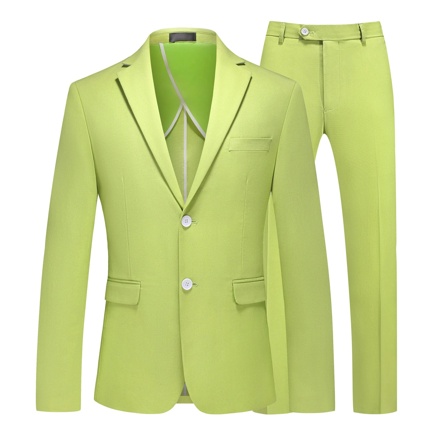 Men's Linen Half Lined 2 Piece Suit Set Lightweight Breathable Blazer & Pants for Spring Summer, Formal Business Wedding