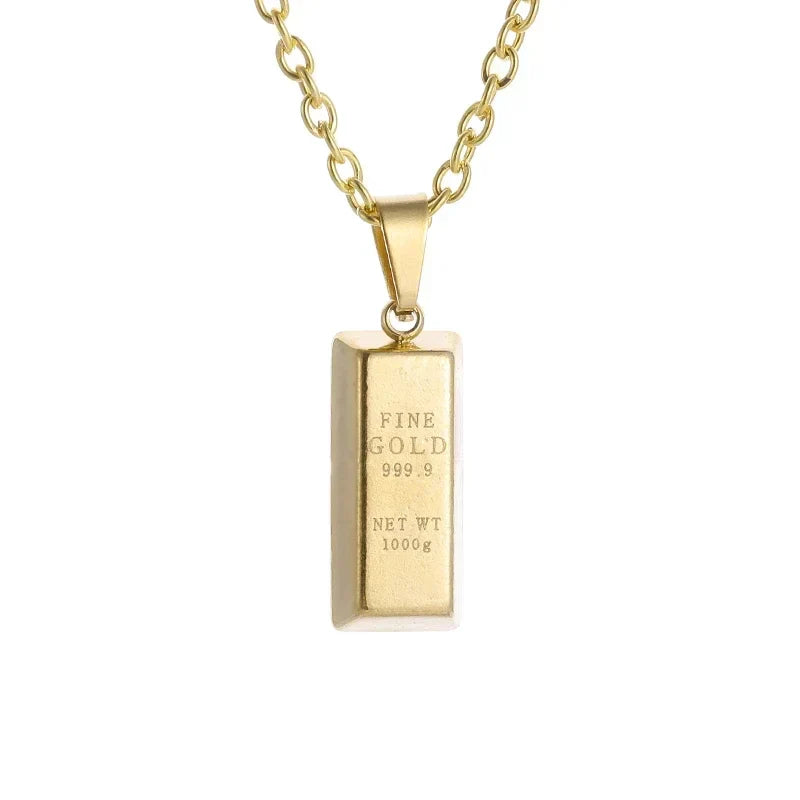 Stainless Steel 100 Dollar Bill Pendant Necklace for Men Women Fashion Lucky Wealth Jewelry Exquisite Gift