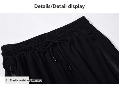 New Ice Silk Breathable Men's Sports Pants Quick Drying Sweat-absorbing Comfortable Cool High Quality Outdoor Pants for Men