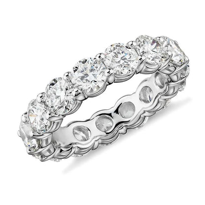 Personalized Moissanite Full Eternity Bands 925 Sterling Silver Ring For Women Girl Fine Jewelry 5mm 3mm D Moissanite Ring