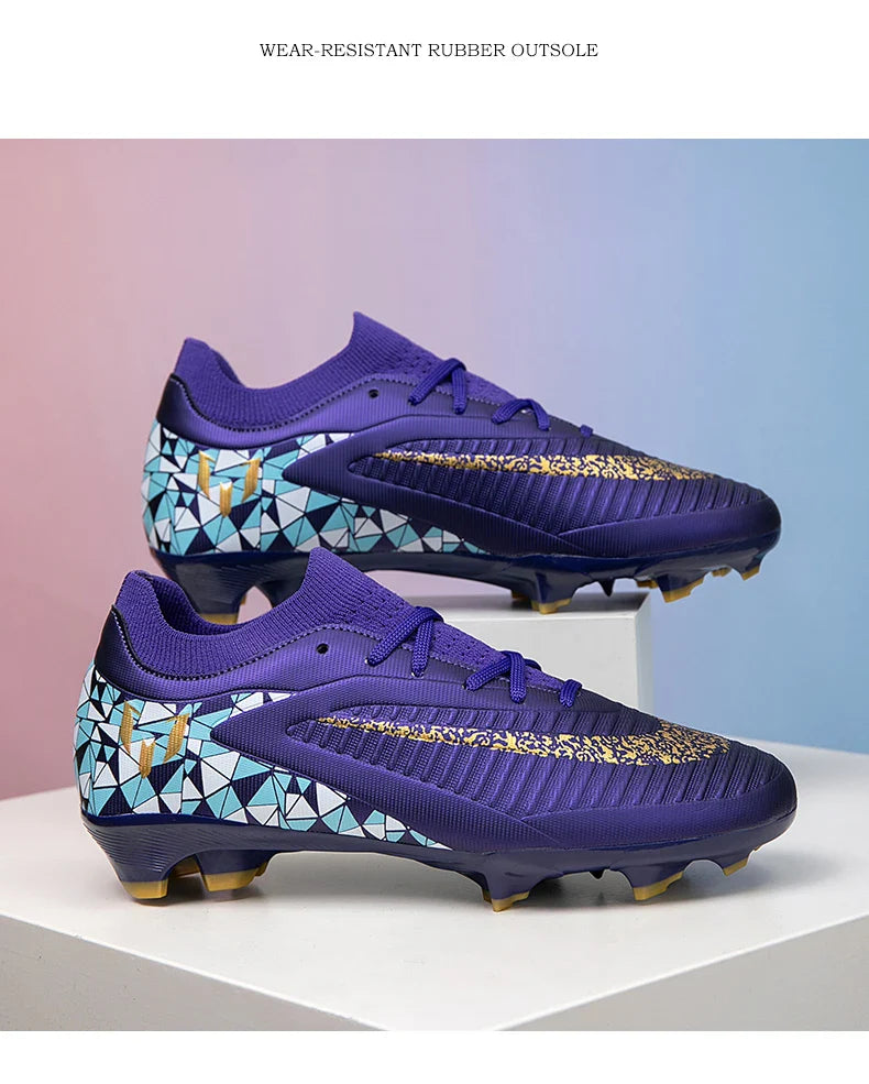 New Kid Match Boys Football Boots Sports Shoes Match Soccer Shoes Outdoor Sneakers Professional Non-Slip Comfortable Unisex