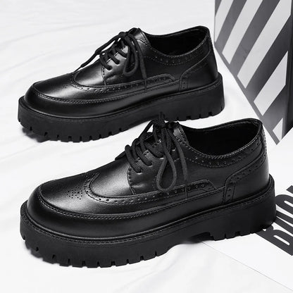 Men's Oxford Shoes Black Groom Wedding Shoes Men's Formal Leather Shoes Classic Business Formal Men's Prom Shoe