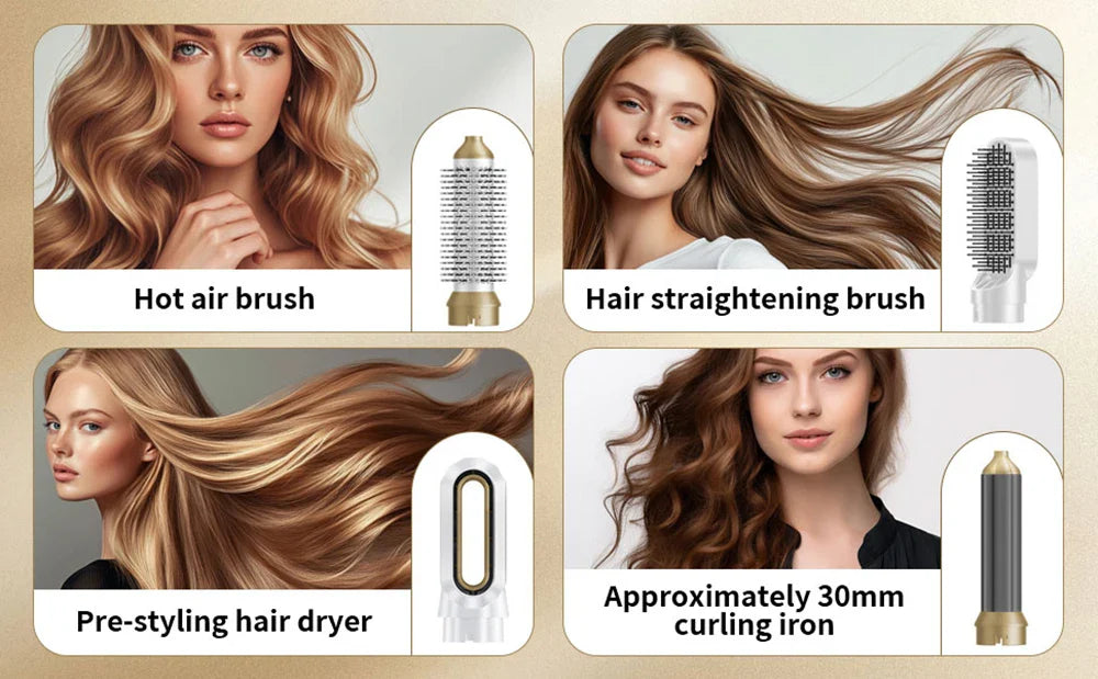 Multi-Functional 5-In-1 Curling And Straightening Comb Hair Accessories Styling Tools And Equipment Hair Dryer For Dyso Gift