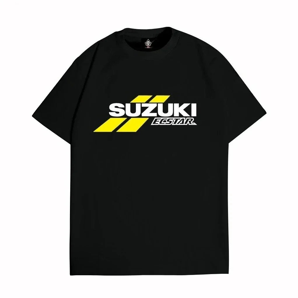 2026 Summer Bestseller Suzuki Racing Team 100% Cotton Trendy Men T-shirt Daily Outdoor Sports Casual Loose Street Short-sleeve