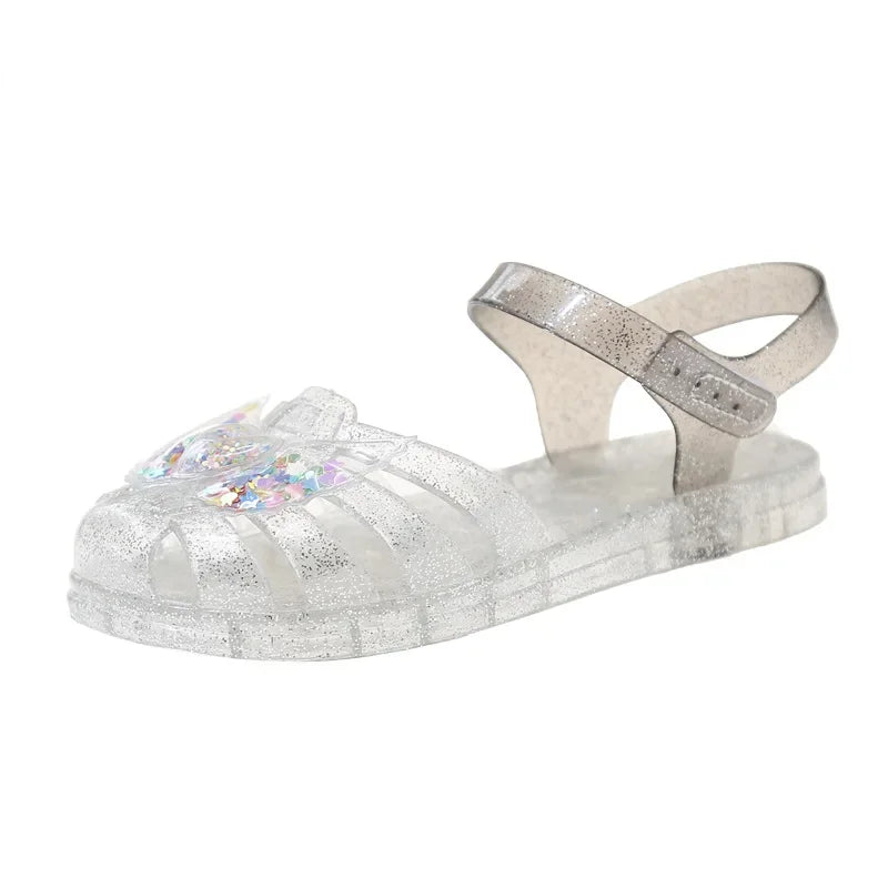 2025 New Summer Children's Sandals Little Princess Shoes Girls Sandals Baby Jelly Shoes Girls Beach Shoes