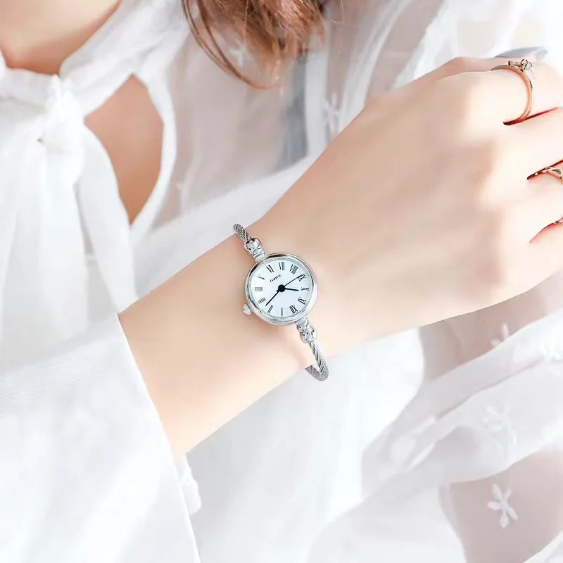 Women Bracelet Watch Retro Gold Bangle Women Watches Stainless Steel Retro Ladies Quartz Wristwatch Clock Dress Watch
