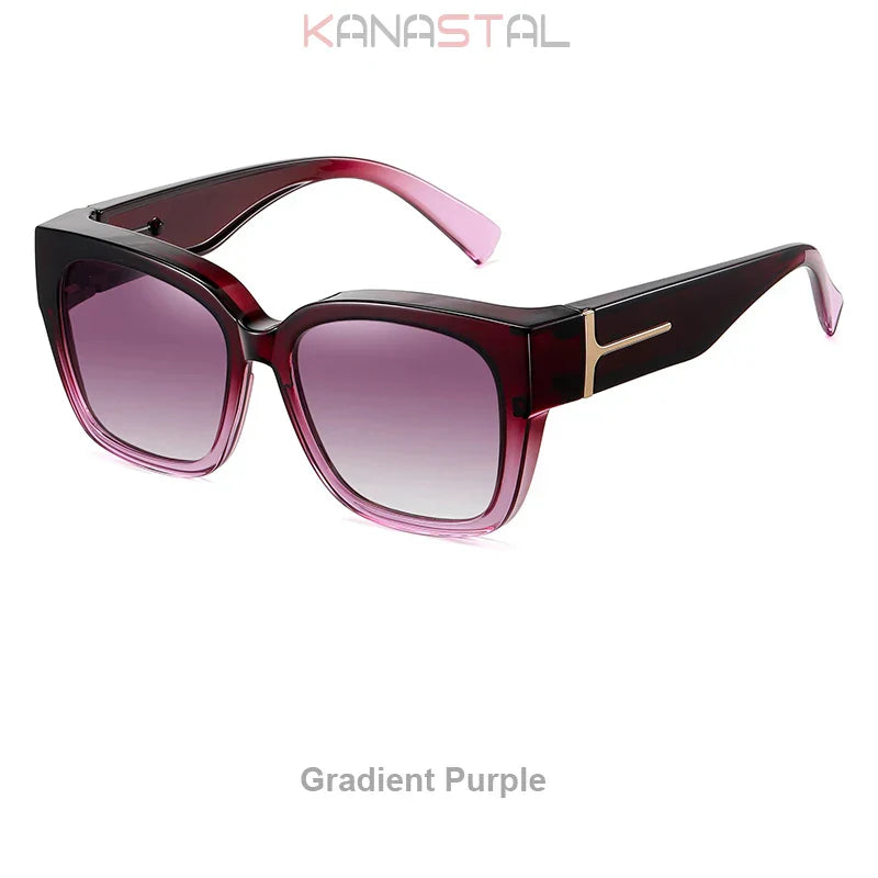 Women Polarized Sunglasses Men UV400 Night Vision Sun Glasses TR90 Big Eyeglasses Frame Driving Beach Anti Glare Shade Eyewear