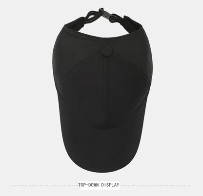 Summer New Ponytail Quick-Drying Sunscreen Hat Fisherman Hat Women Shade Cap Uv Protection Soft Top Hat