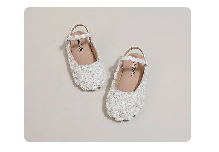 Girls Sandals Small Cute Flowers Close-toed Sandals For Girl 2025 Spring Summer Kids Flats Girls Ankle Strap Sandals