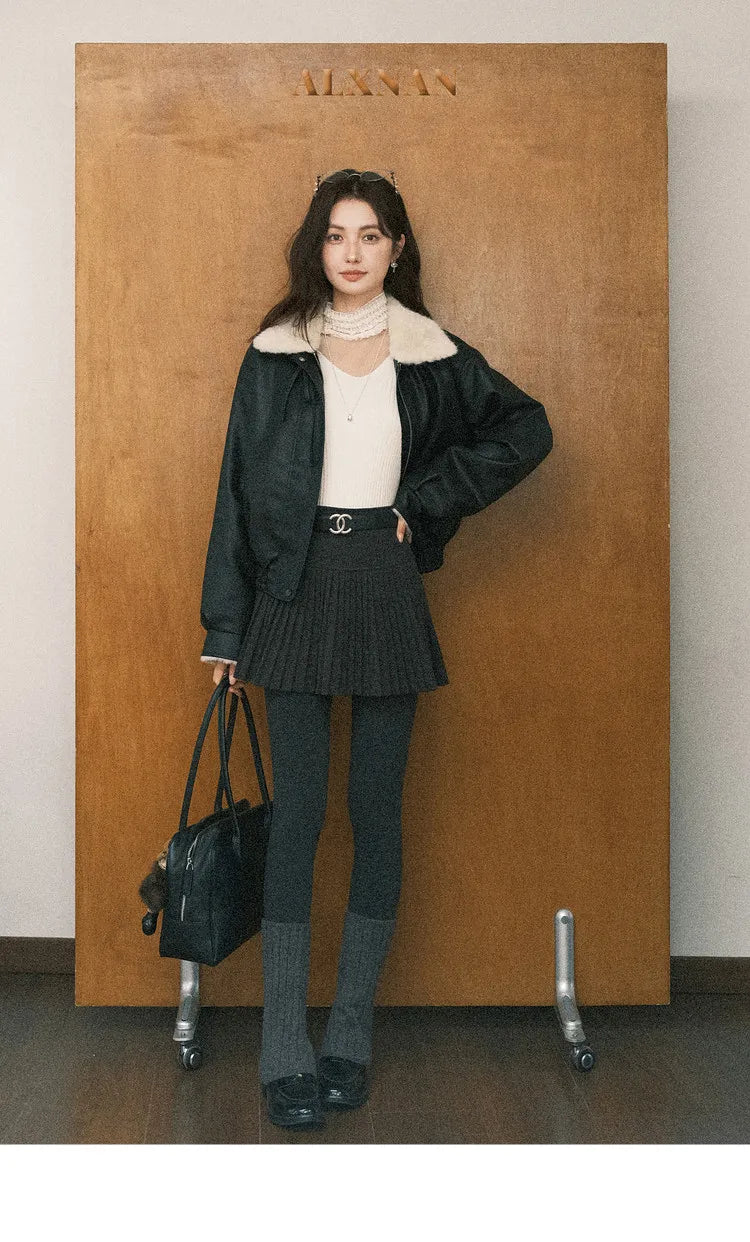 Gray Pleated Mini Skirt 2026 Spring New Elegant Women's Skirts Fashion Holiday Beach Party Female Clothing L60912