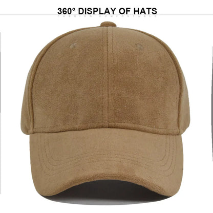 Solid Suede Retro Baseball Caps For Men Women Spring Autumn Street Snapback