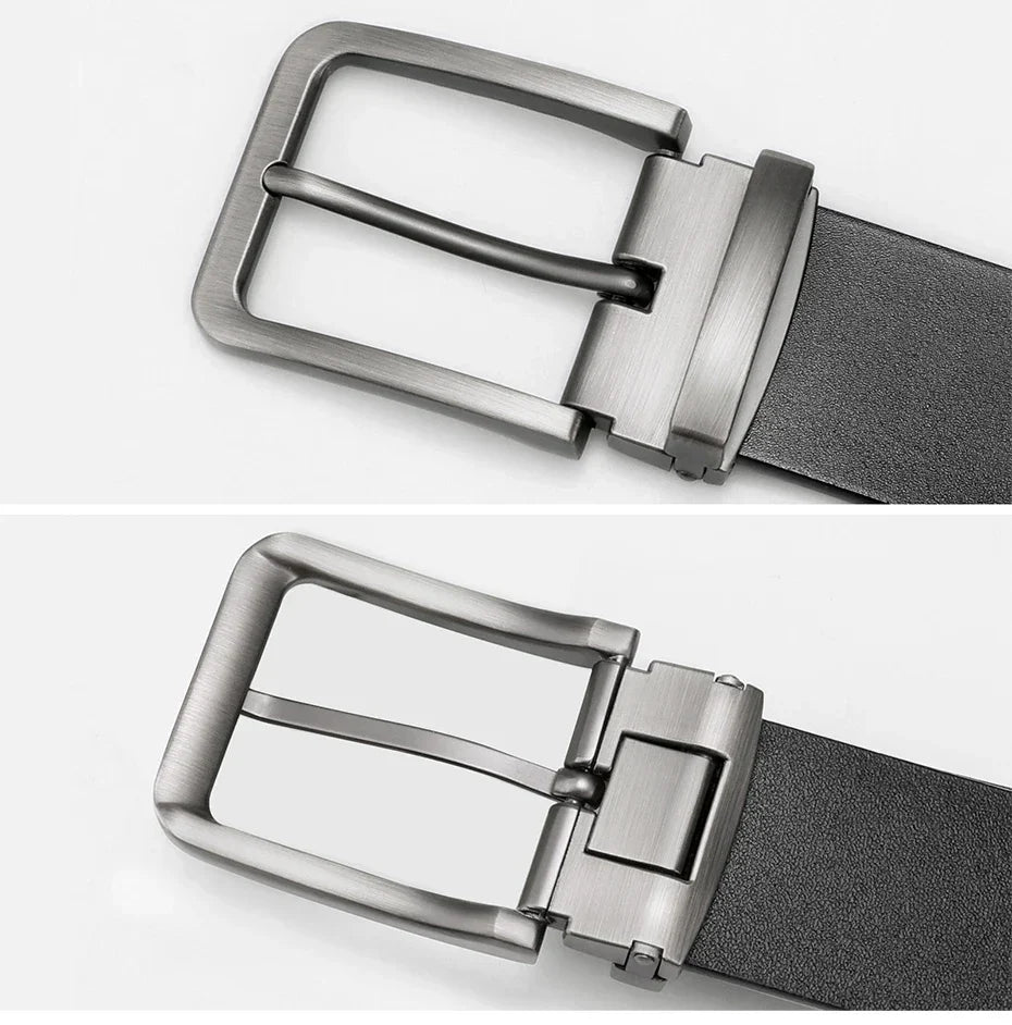 Genuine Leather Men's Belt Large Size Casual Belt   Alloy Pin Buckle Business Suit Belt Father's Day Present Gift