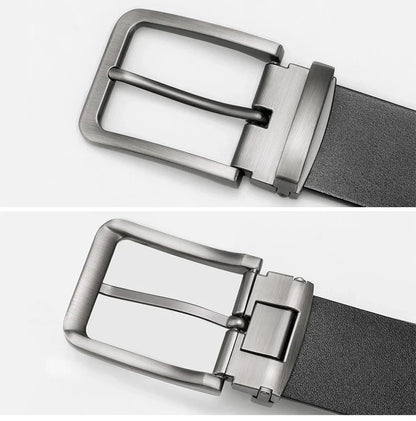 Genuine Leather Men's Belt Large Size Casual Belt   Alloy Pin Buckle Business Suit Belt Father's Day Present Gift