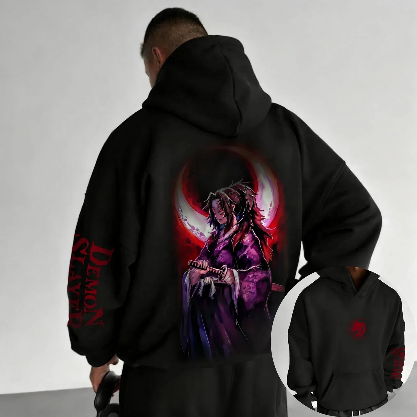 Demon Slayer Anime Co Branded Hoodie 2026 Autumn/Winter Men's  Sports Casual Japanese Harajuku Parent Child Sweater Top