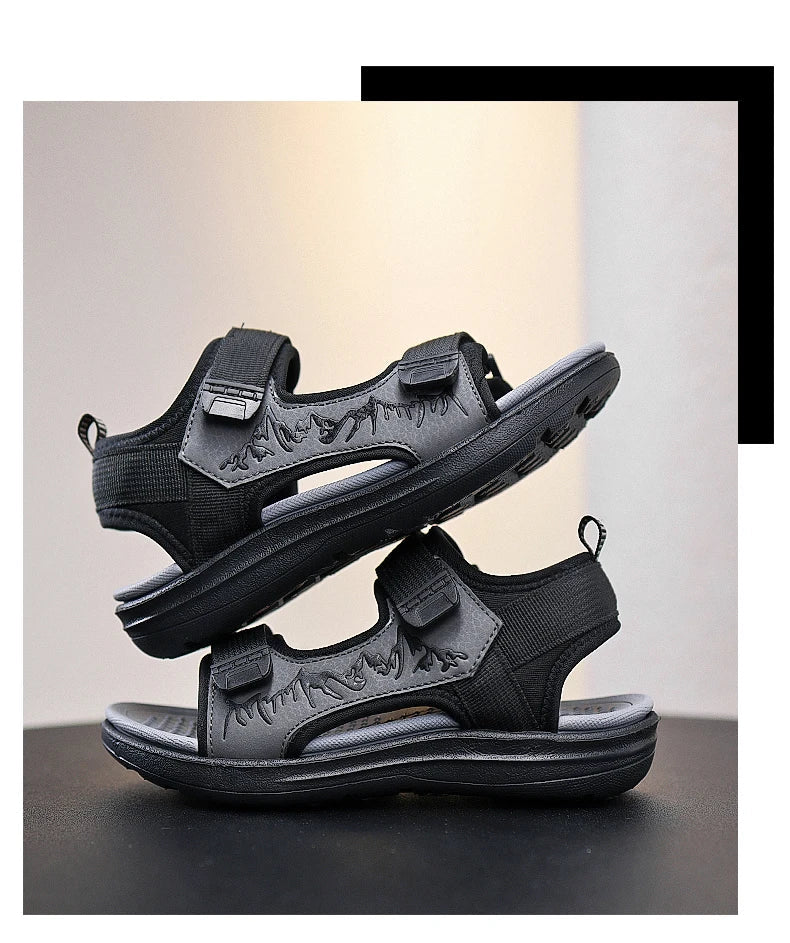 Summer New Children's Sports Sandals Boys Open Toe Sandals Water Beach Shoes Youth Lightweight Comfortable Slippers