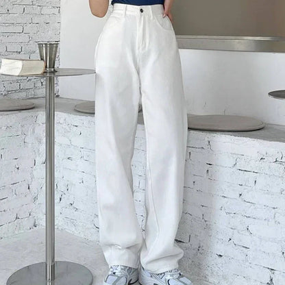 Woman High Waist Vintage Punk Wide Leg Jeans