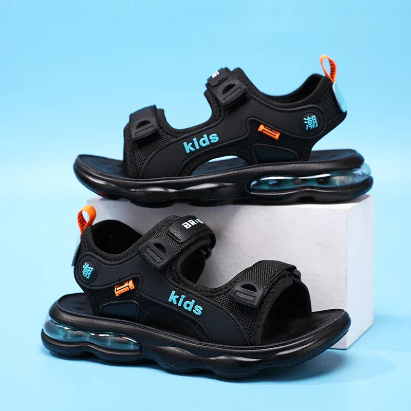 A pair of children's summer open-toe sandals, air-cushioned shock-absorbing and rebound outdoor beach shoes, sizes 32-42,TL-1921