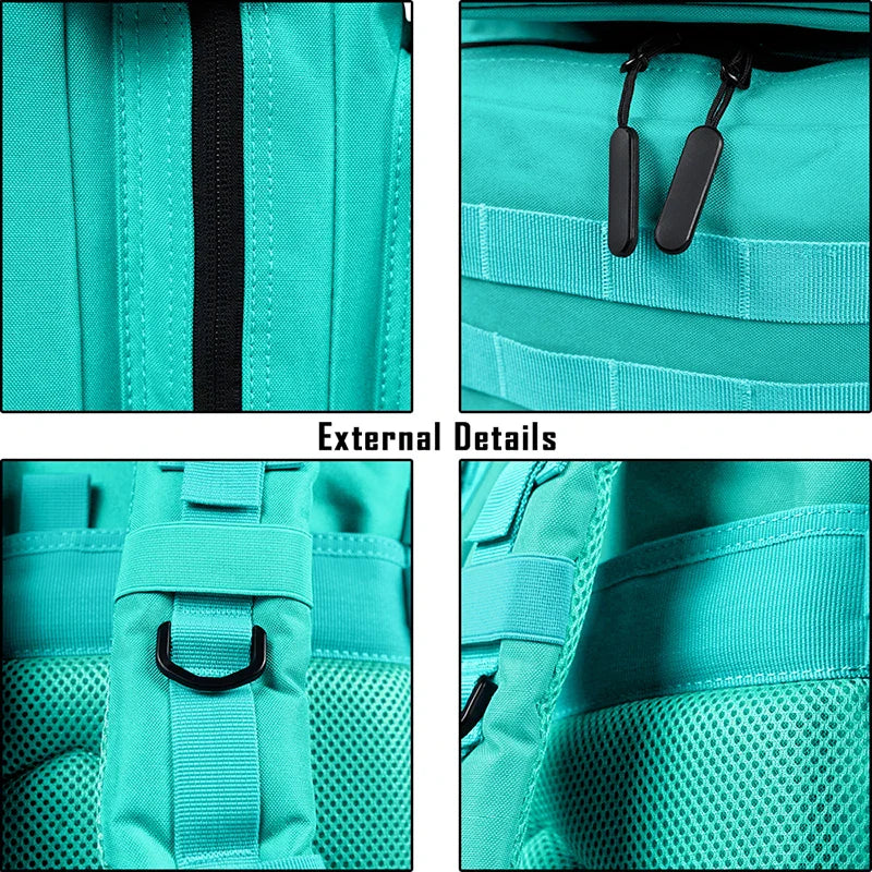 45L Tactical Backpack Men Outdoor Waterproof Sports Travel Gym Hiking Bug Out Bag Military Camping Hunting Survival Rucksack