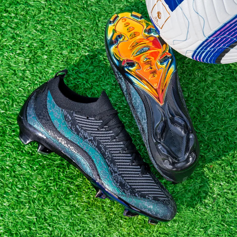 Men's Sports Football Shoes Fg/Ag Long Nail Adult Artificial Grassland Durable Training Specific Shoes High-Tops Non Slip Shoes