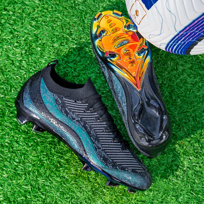 Men's Sports Football Shoes Fg/Ag Long Nail Adult Artificial Grassland Durable Training Specific Shoes High-Tops Non Slip Shoes