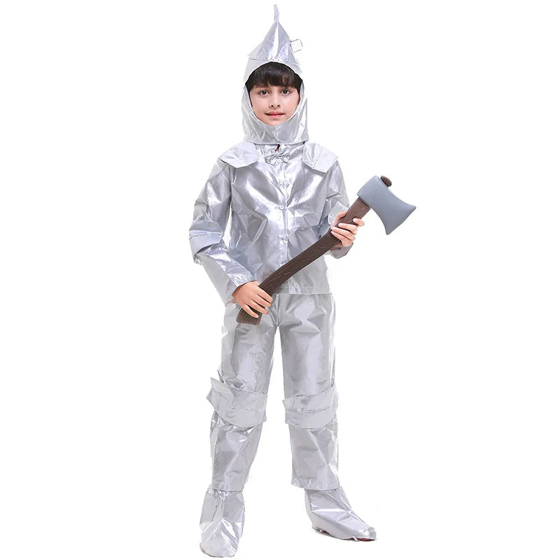 Halloween Cosplay Tin Man Costume Parent-children Clothing Adult Male Iron Man Costume Wizard of Oz Performance Stage Costumes