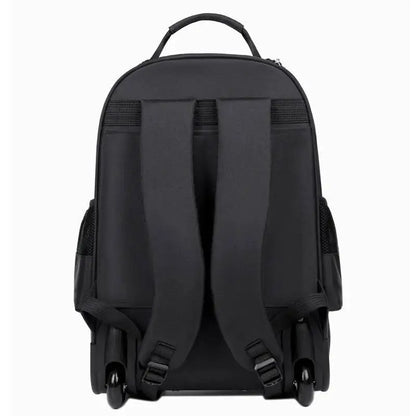 Large Capacity Travel Backpack With Wheels Hidden Pull Rod Waterproof Carry On Luggage Weekend Travel Bag For Men Business Trip