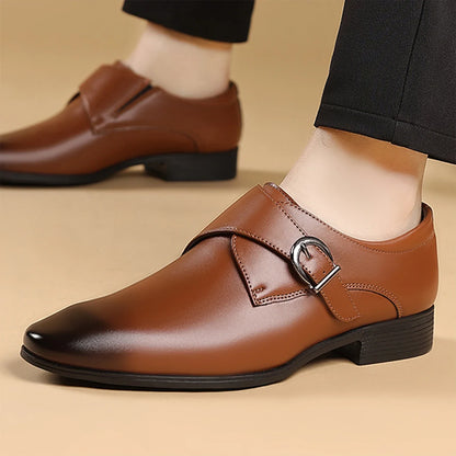 Men's Dress Casual Shoes – Leather Lace-Up Business Casual Footwear
