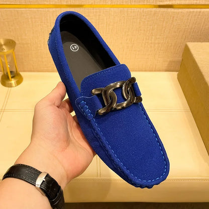 Loafers Men Big Size 48 Soft Driving Moccasins High Quality Flats Suede Leather Shoes Men Slip-on Luxury Loafers for Men