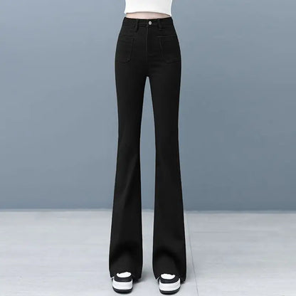 Women Flared Jeans Loose Denim Pants