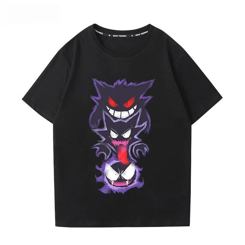 Printing Tee Pure Cotton T-shirt Men's 2026 Summer Fashion Oversize Street Casual Y2K Tops Streetwear Clothing
