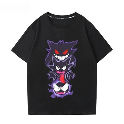 Printing Tee Pure Cotton T-shirt Men's 2026 Summer Fashion Oversize Street Casual Y2K Tops Streetwear Clothing