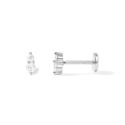 Heart Round Ball Flat Helix Piercing Earring 925 Sterling Silver Ear Studs Geometric Zircon Exquisite Trinket Studs Aretes
