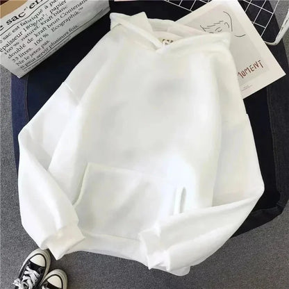 Print Hoodies Women Fleece Sweatshirt Hip Hop Casual Hoodie Vintage Pullovers Loose Y2k Clothes Women Sweatshirt