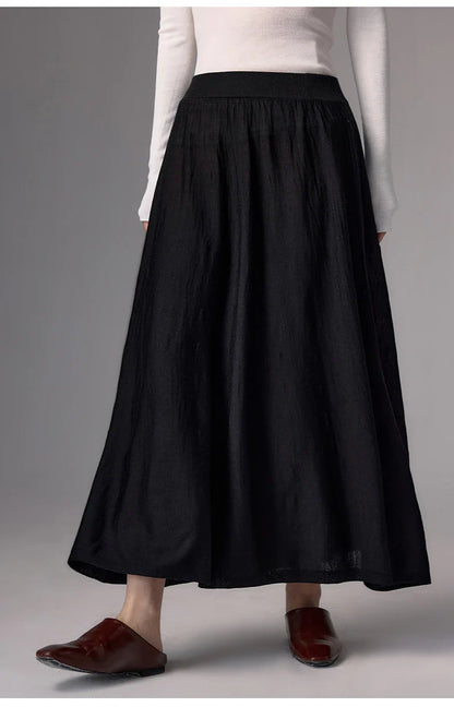 High Quality Women's 100% Worsted Wool Skirts Spring Autumn Female Knitwear Thin Lady Bottoms Cozy Clothing Summer Long Dresses