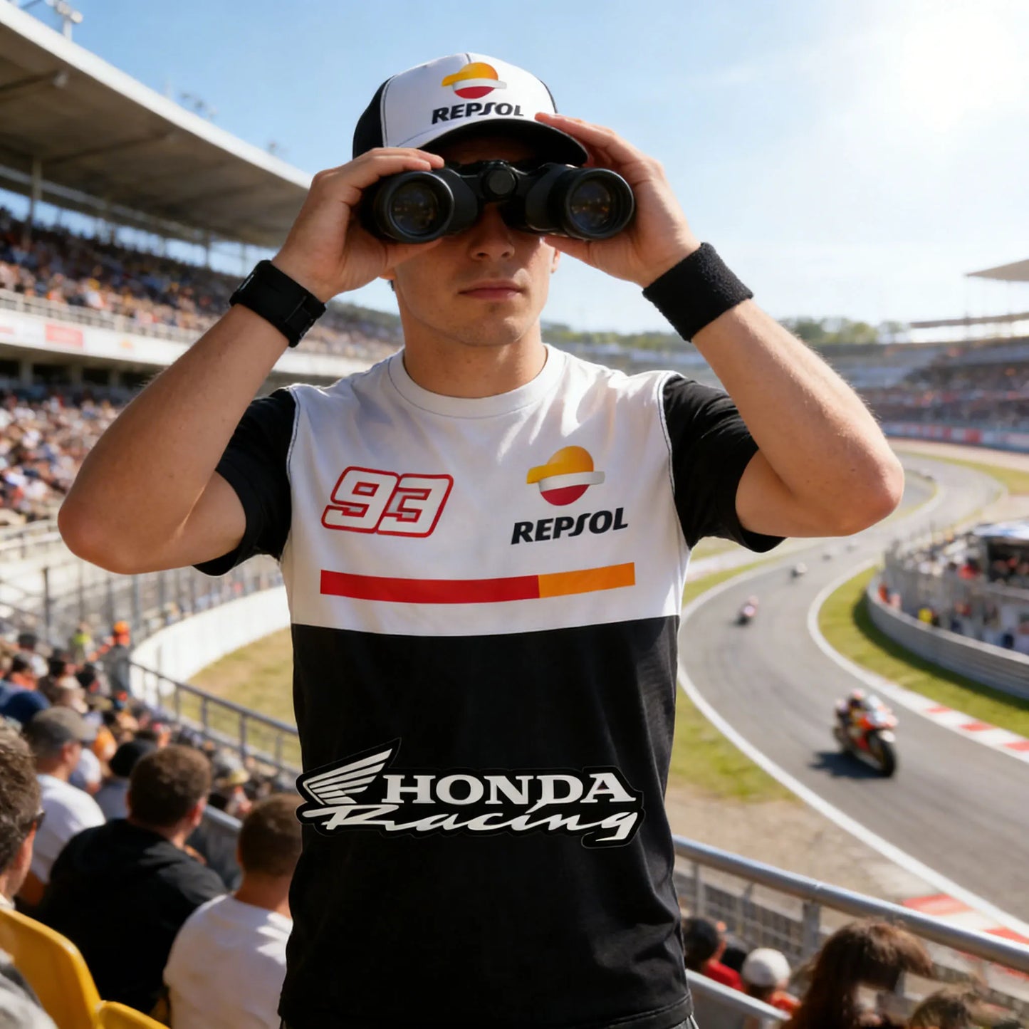 Moto Gp Legendary Driver Mark Marquez No 93 Repsol Honda Racing T Shirt Fan Collection Daily Sports Wear Breathable Quick Drying